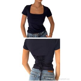 Фотография Футболка женская Лето 408 т.синій (5 шт. р.сетка 42-46) "Alisa Brand" недорого оптом от прямого поставщика