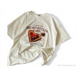 Фотография Футболка женская Лето 685 молочний (5 шт. р.сетка S-L) "Alisa Brand" недорого оптом от прямого поставщика