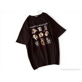 Фотография Футболка унисекс Лето 675 шоколад (5 шт. р.сетка S-L) "Alisa Brand" недорого оптом от прямого поставщика