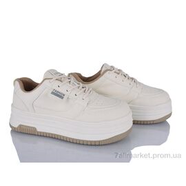 Фотография Кроссовки женские модные Весна/осень No brand B-91 BEIGE (8 пар р.37-40) "Prime-Opt" недорого оптом от прямого поставщика