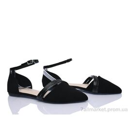 Фотография Туфли женские стильные Лето No brand CWC002 black (8 пар р.37-40) "Prime-Opt" недорого оптом от прямого поставщика