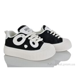 Фотография Кроссовки женские модные Весна/осень No brand M21 black (8 пар р.37-40) "Prime-Opt" недорого оптом от прямого поставщика
