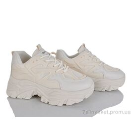 Фотография Кроссовки женские модные Весна/осень No brand M998 beige (8 пар р.37-40) "Prime-Opt" недорого оптом от прямого поставщика