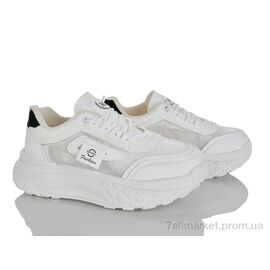 Фотография Кроссовки женские модные Весна/осень No brand MZ-B-7 white (8 пар р.37-40) "Prime-Opt" недорого оптом от прямого поставщика