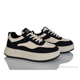 Фотография Кроссовки женские модные Весна/осень No brand Q5616 white-black (8 пар р.37-40) "Prime-Opt" недорого оптом от прямого поставщика