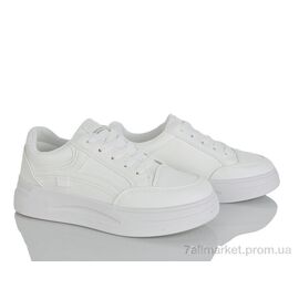 Фотография Кроссовки женские модные Весна/осень No brand QR588 white (8 пар р.37-40) "Prime-Opt" недорого оптом от прямого поставщика