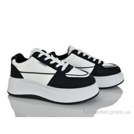 Фотография Кроссовки женские модные Весна/осень No brand SH701 black (8 пар р.37-40) "Prime-Opt" недорого оптом от прямого поставщика