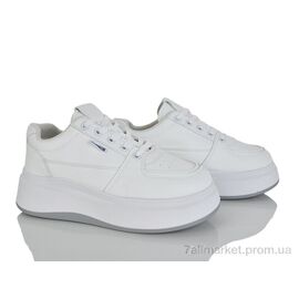 Фотография Кроссовки женские модные Весна/осень No brand SH701 white (8 пар р.37-40) "Prime-Opt" недорого оптом от прямого поставщика