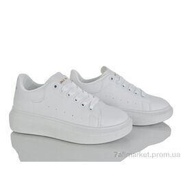 Фотография Кроссовки женские модные Весна/осень No brand T02 white (8 пар р.37-40) "Prime-Opt" недорого оптом от прямого поставщика