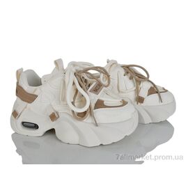 Фотография Кроссовки женские модные Весна/осень No brand YB2811 beige (8 пар р.37-40) "Prime-Opt" недорого оптом от прямого поставщика