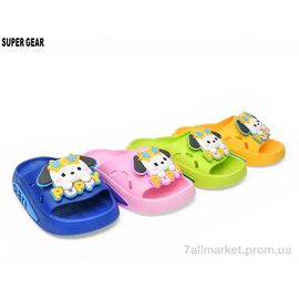 Фотография Шлепки детские летние Лето 2049-5 mix (12 пар р.24-29) "Super Gear" недорого оптом от прямого поставщика