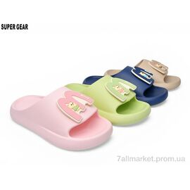 Фотография Шлепки детские летние Лето 262-2 mix (12 пар р.30-35) "Super Gear" недорого оптом от прямого поставщика
