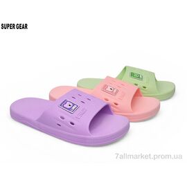 Шльопанці жіночі полегшені Літо QX031 mix (12 пар р.36-41) "Super Gear" недорого оптом від прямого постачальника