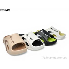 Фотография Шлепки мужские пляжные Лето 8038-1 mix (12 пар р.40-45) "Super Gear" недорого оптом от прямого поставщика