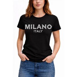 Фотография Футболка женская AL117 black р.M-3XL "Алия" недорого оптом от прямого поставщика