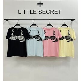 футболка жіноча 600121 l.blue р.S-L "Little Secret" недорого оптом від прямого постачальника