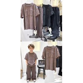 Фотография Костюм детский спортивный летний на мальчика 86023-1 d.grey р.130-170 "Delfinka" недорого оптом от прямого поставщика