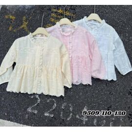 Фотография Блузка детская на девочку 9509 white р.110-150 "Meloria" недорого оптом от прямого поставщика