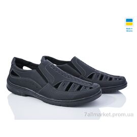 Туфлі чоловічі стильні Літо 62 чорний (8 пар р.40-45) "Paolla" недорого оптом від прямого постачальника