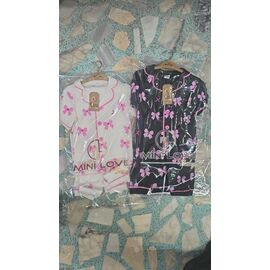 Фотография Пижама детская лёгкая на девочку ML5600 black р.3-6 "Meloria" недорого оптом от прямого поставщика