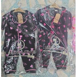 Фотография Пижама детская лёгкая на девочку ML5601 black-pink р.3-6 "Meloria" недорого оптом от прямого поставщика