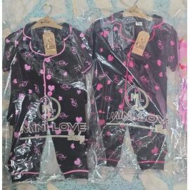 Фотография Пижама детская лёгкая на девочку ML5602 black-crimson р.3-6 "Meloria" недорого оптом от прямого поставщика