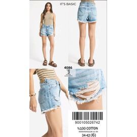 Фотография Шорты женские 4086-12S6-3 l.blue р.34-42 "Jeans Style" недорого оптом от прямого поставщика