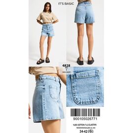Фотография Шорты женские 4828-4S6-3 l.blue р.34-42 "Jeans Style" недорого оптом от прямого поставщика
