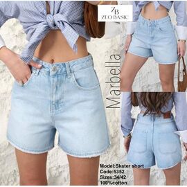 Фотография Шорты женские 5352 l.blue р.34-42 "Jeans Style" недорого оптом от прямого поставщика