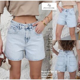 Фотография Шорты женские 5353 l.blue р.34-42 "Jeans Style" недорого оптом от прямого поставщика