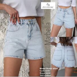 Фотография Шорты женские 5355 l.blue р.34-42 "Jeans Style" недорого оптом от прямого поставщика