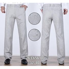 Фотография Брюки мужские 26-C656 l.grey р.32-40 "LILY" недорого оптом от прямого поставщика