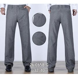 Фотография Брюки мужские 26-C658 grey р.32-40 "LILY" недорого оптом от прямого поставщика