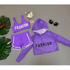 Комплект дитячий на дівчинку 1870 purple р.30-38 "DFK" недорого оптом від прямого постачальника