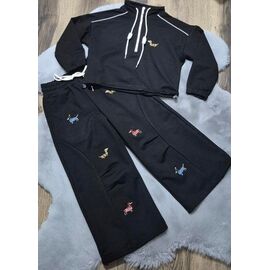 Костюм дитячий спортивний на дівчинку DD165 black р.104-134 "Limerense" недорого оптом від прямого постачальника