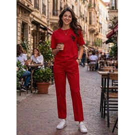 футболка жіноча 400 red р.2XL-3XL "Newe" недорого оптом від прямого постачальника