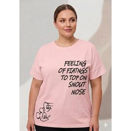 футболка жіноча 400-1 pink р.4XL-5XL "Newe" недорого оптом від прямого постачальника