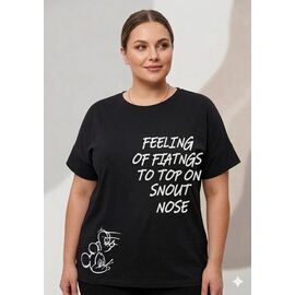 футболка жіноча 400-2 black р.4XL-5XL "Newe" недорого оптом від прямого постачальника