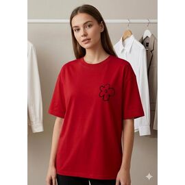 футболка жіноча 401 red р.2XL-3XL "Newe" недорого оптом від прямого постачальника