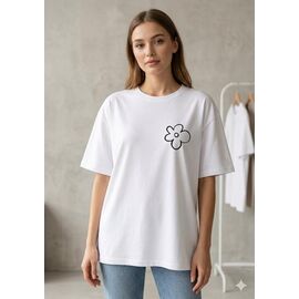 футболка жіноча 401 white р.2XL-3XL "Newe" недорого оптом від прямого постачальника