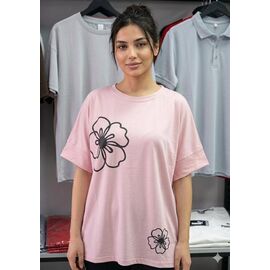 футболка жіноча 501 pink р.4XL-5XL "Newe" недорого оптом від прямого постачальника