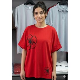 футболка жіноча 501 red р.4XL-5XL "Newe" недорого оптом від прямого постачальника