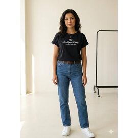 футболка жіноча NW79 black р.2XL-3XL "Newe" недорого оптом від прямого постачальника