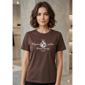 Фотография Футболка женская NW88 brown р.L-XL "Newe" недорого оптом от прямого поставщика