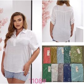 Фотография Рубашка женская летняя 1108 d.beige р.50-56 "P.HEY" недорого оптом от прямого поставщика