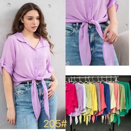 Фотография Рубашка женская 205 crimson р.XL-4XL "P.HEY" недорого оптом от прямого поставщика