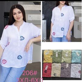 Фотография Рубашка женская летняя 206 mint р.50-56 "P.HEY" недорого оптом от прямого поставщика