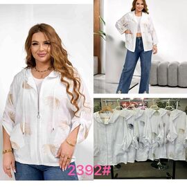 Фотография Рубашка женская 2392 white-white р.XL-4XL "P.HEY" недорого оптом от прямого поставщика