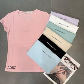 футболка жіноча A057 mix р.44-48 "FLORA" недорого оптом від прямого постачальника
