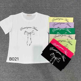 футболка жіноча B021 mix р.46-50 "FLORA" недорого оптом від прямого постачальника